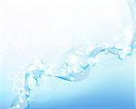 Water ripple background with bubbles. Vector illustration with transparency and meshes  EPS 10.