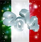 Flag of Italy 2014 background. New Year or similar concept