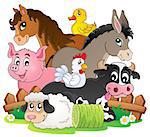 Farm animals topic image 2 - eps10 vector illustration.