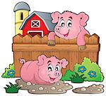 Pig theme image 4 - eps10 vector illustration.