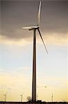 Wind turbines at sunset, Denmark, Europe