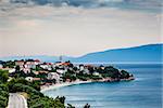 Town of Gradac on Makarska Riviera and Island Brac in Background, Croatia