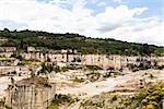 Serre di Rapolano, Siena province, Tuscany. Industry of Travertino marble