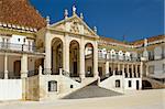 The main square and buildings of the historic block of the University of Coimbra