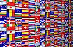 Colorful flags of the world background illustration