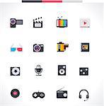 Set of the electronics related icons