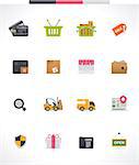 Set of the shopping and consumerism related icons