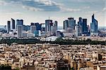 Aerial View on La Defense and its Scyscrapers in Paris, France