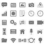 Application icons on white background, stock vector