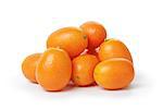 ripe kumquat fruits, isolated on white background