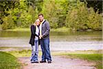 Portrait of Young Couple, Scanlon Creek Conservation Area, Bradford, Ontario, Canada