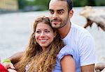 Portrait of mid adult couple on holiday