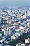 Bangkok aerial city view at sunset, Thailand