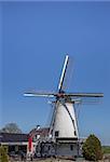 White windmill and restaurant in Ten Boer