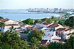 street aerial view of olinda with  recife in the background Pernambuco state brazil