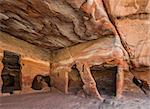 rocks caves in nabatean petra jordan middle east