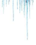 Icicles. Isolated over white