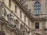 A part of building museum of Louvre in Paris