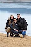 Parents with daughter, Upper Palatinate, Bavaria, Germany, Europe