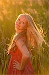 Young woman in the reeds