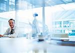 Businessman sitting in conference room