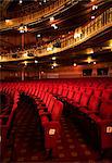 Seats in empty theater auditorium