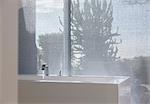 Bathtub in modern bathroom