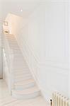 White staircase in modern house