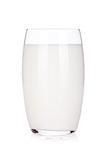 Glass with milk. Isolated on white background