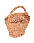 Empty basket. Isolated on white background