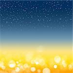 Night sky and bokeh abstract background