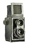 Drawing of the old twin lens camera
