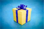 An image of a nice gift box on a blue background