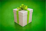 An image of a nice gift box on a green background