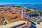 Zadar rooftops aerial city view, Dalmatia, Croatia