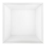 Top view of empty square box isolated on white with clipping path