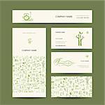 Business cards design, massage and spa concept