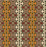 studied traditional oriental seamless pattern with floral motifs