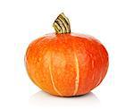 Ripe small pumpkin. Isolated on white background