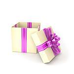 An image of a nice open gift box on white