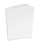 collection of various blank white book on white background with clipping path