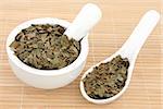 Ginkgo biloba used in chinese and natural alternative herbal medicine. Yajiao