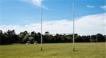 Rugby field with line to score in front
