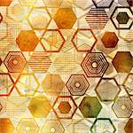 unusual bright colorful geometric abstract pattern of different polygons