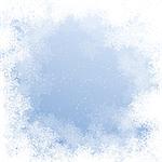 Abstract blue and white christmas background with snowflakes