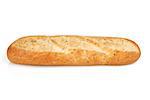French baguette. Isolated on white background