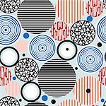 graphic pattern of multicolored circles of different textural