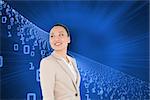 Composite image of smiling asian businesswoman