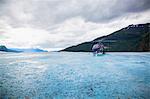 Helicopter on Mendenhall Glacier, Alaska, USA