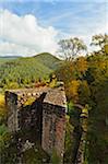 View from Neudahn Castle, Palatinate Forest, Dahn, Rhineland-Palatinate, Germany